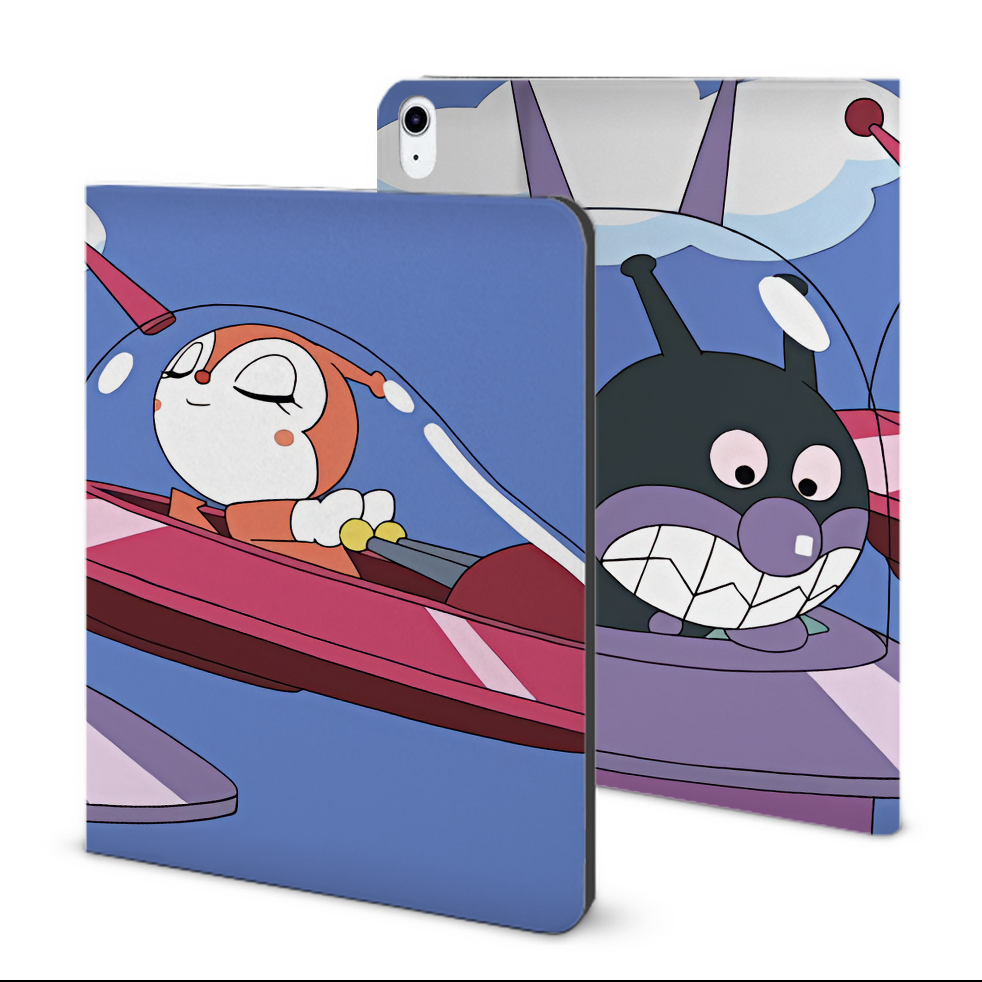 （画像用） アンパンマン Anpanman IPad ケース ブック型 PUレザー TPU 耐衝撃 軽量 薄型 ペン収納なし 全面保護 IPad 各モデル対応